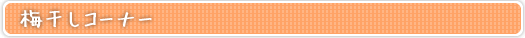 梅干しコーナー
